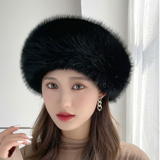 🔥 【Gorąca wyprzedaż】Zimowy nowy beret ze sztucznego futra lisa na rok 2025
