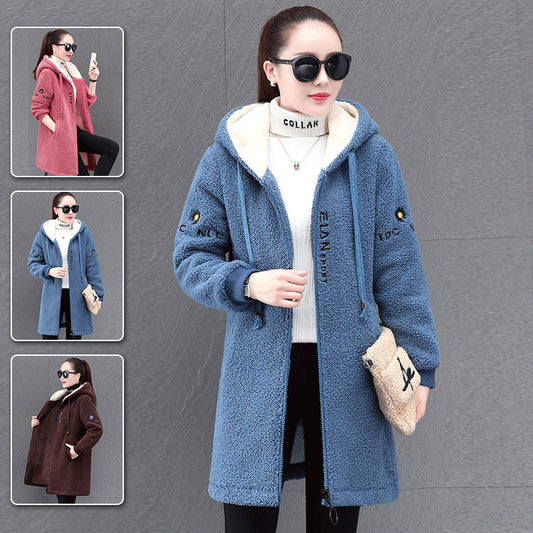 🌺🧥【M~4XL】Χειμωνιάτικο νέο μοντέρνο φαρδύ κομμένο μάλλινο μπουφάν φλις