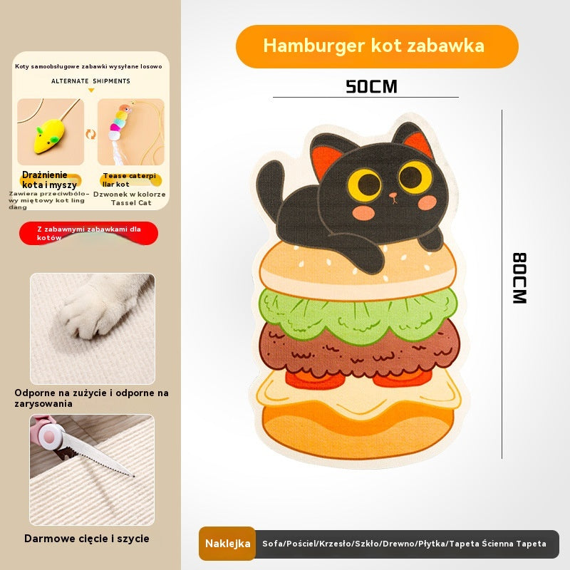 🏆【🔥Gorąca wyprzedaż】Drapacz dla kota montowany na ścianie - pionowy drapak w kształcie kostki - nie wymaga instalacji