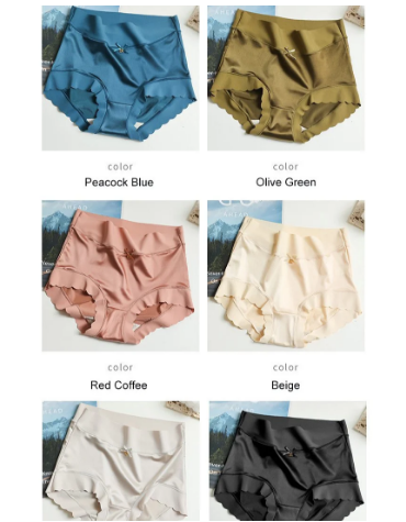 (6 sztuk) satynowe majtki z lodowego jedwabiu premium