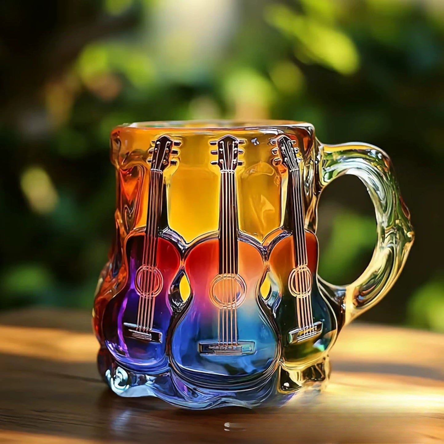 🎸🎵☕Ceașcă de cafea în formă de chitară, lucrată manual