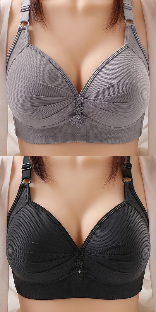 🔥【Cumpără 1 primești 1 gratis】🔥【40kg-120kg】🥰🥰🥰【M-6XL】Sutien confortabil pentru lenjerie de corp de mărime mare