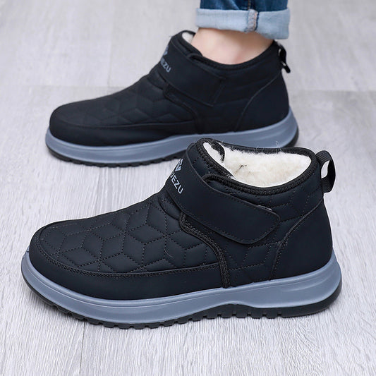 【39-45】Novi zimski moški visoki topli snežni škornji s flis podlogo