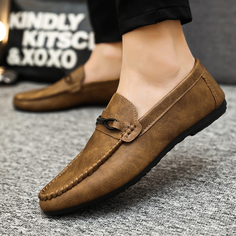 🔥🔥🥿Wiosenne i letnie niskie buty męskie wszechstronne, casualowe, oddychające buty skórzane