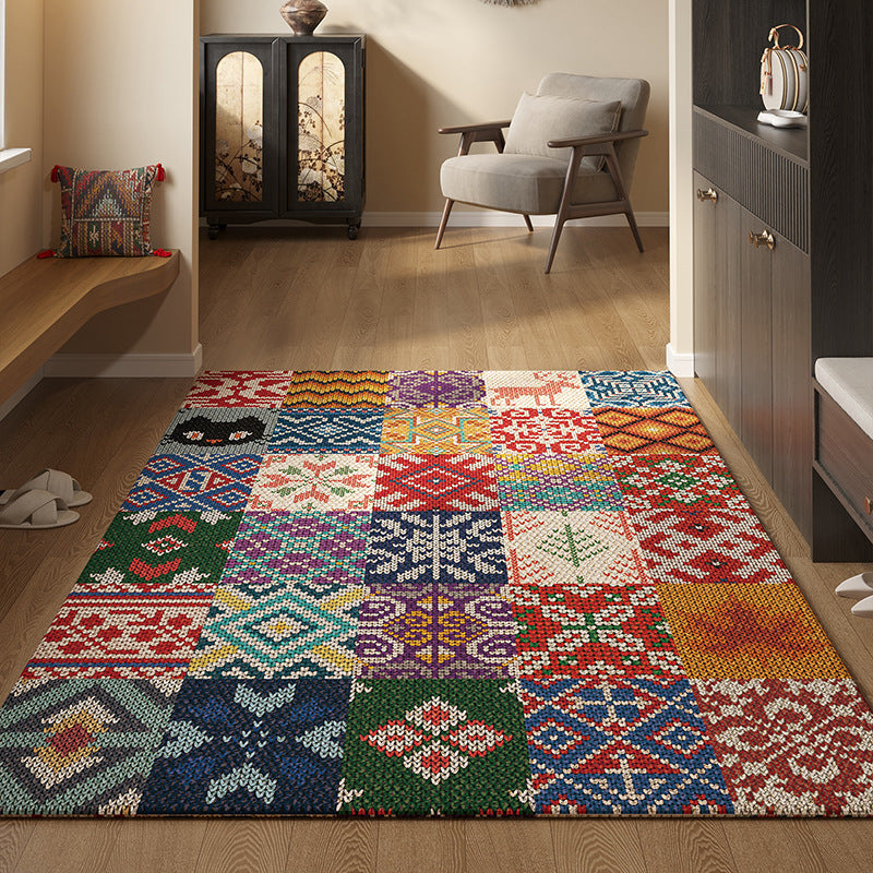 🔥✨【80*120 cm】Otirač za ulaz u perzijskom stilu, neklizajući i otporan na prašinu, kristalni baršun.