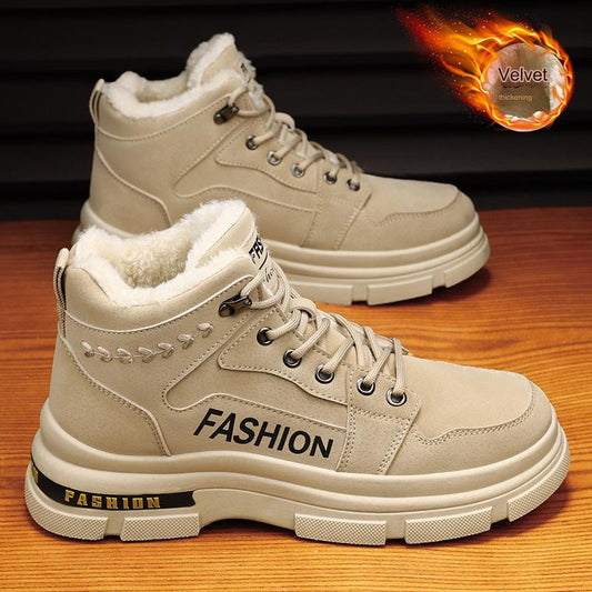 🔥🔥👞【39-44】2025 nowe męskie zimowe, pogrubione, aksamitne, ciepłe buty Martin