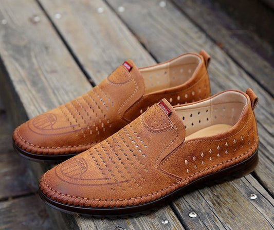 👟【Darmowa wysyłka】Ręcznie wykonane skórzane męskie buty outdoorowe casual