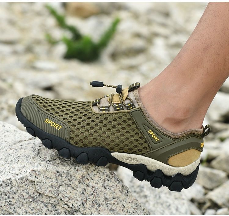 👍【39-44】2025 Letnie oddychające buty trekkingowe z siateczki dla mężczyzn