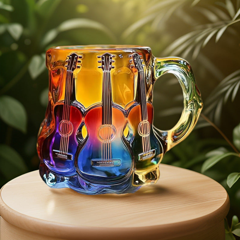 🎸🎵☕Ceașcă de cafea în formă de chitară, lucrată manual