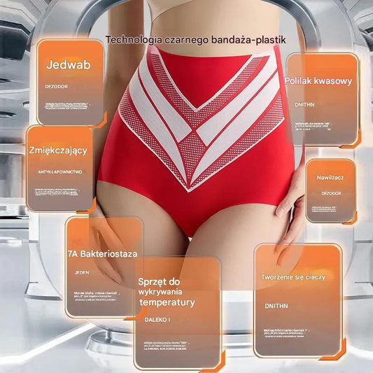 🥰😍【Opakowanie 4 sztuk-(Średnia cena 30zł )】bezszwowa antybakteryjna bielizna do podnoszenia bioder i wyszczuplania talii