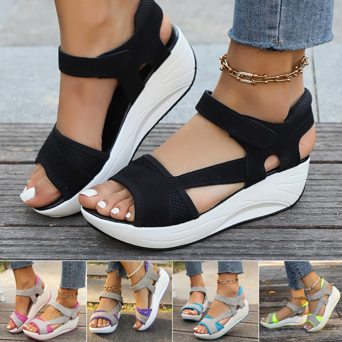 🔥👡【35-43】Sandale cu velcro noi de vară pentru femei