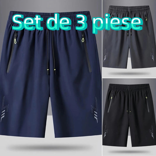 【Zestaw 3-częściowy】Męskie, codzienne, szybkoschnące, jedwabne spodenki, nowe na lato