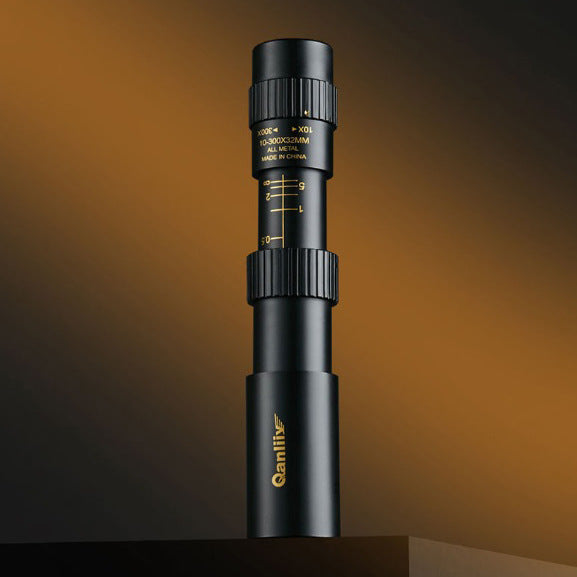 🔭 Binoclu portabil puternic cu zoom 10-300X HD Telescop profesional cu rază lungă de acțiune Monoculară lunetă cu vedere nocturnă scăzută pentru vânătoare