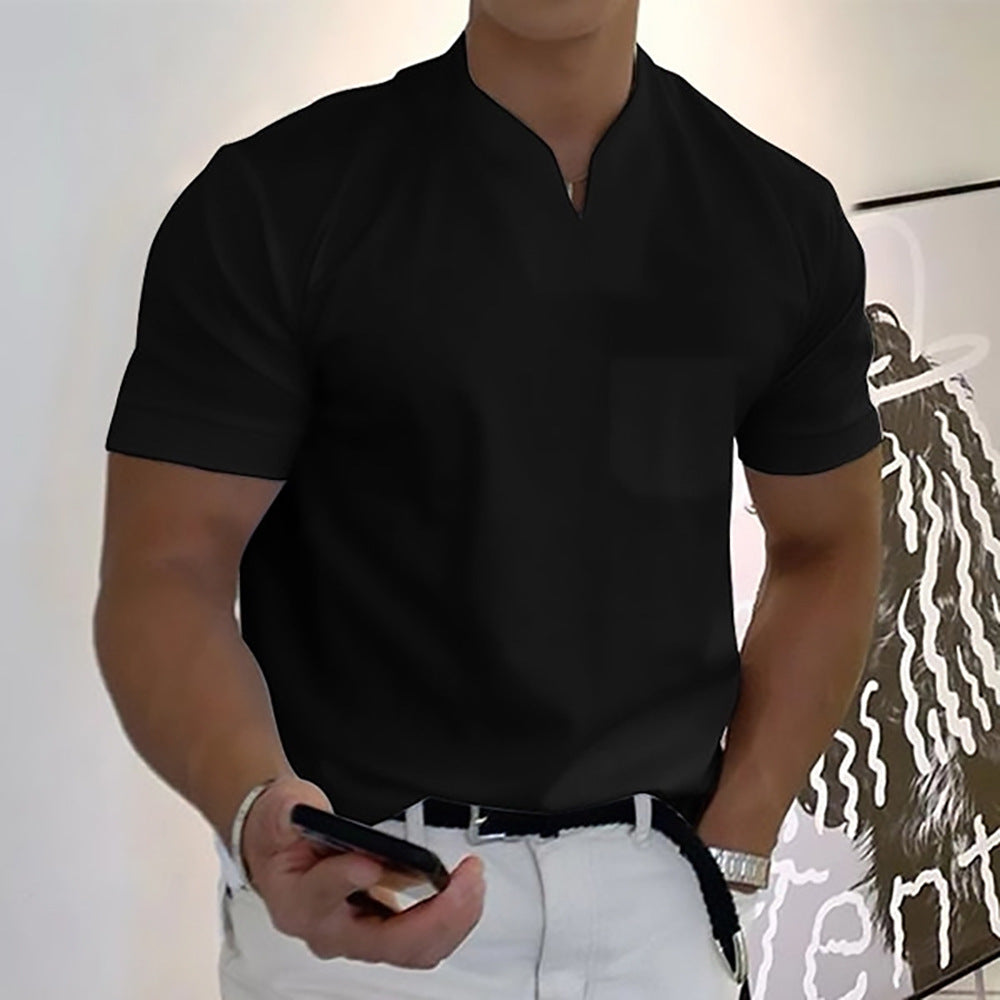 【S-5XL】Tricou bărbătesc din bumbac elastic, cu mânecă scurtă, de vară 2025