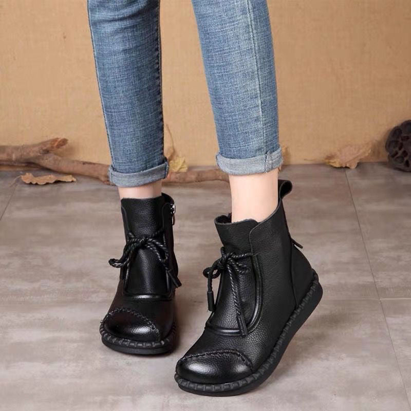 ✨👢Oferta specjalna【rozmiary 35-40】👢Damskie botki retro z miękkiej skóry 2025