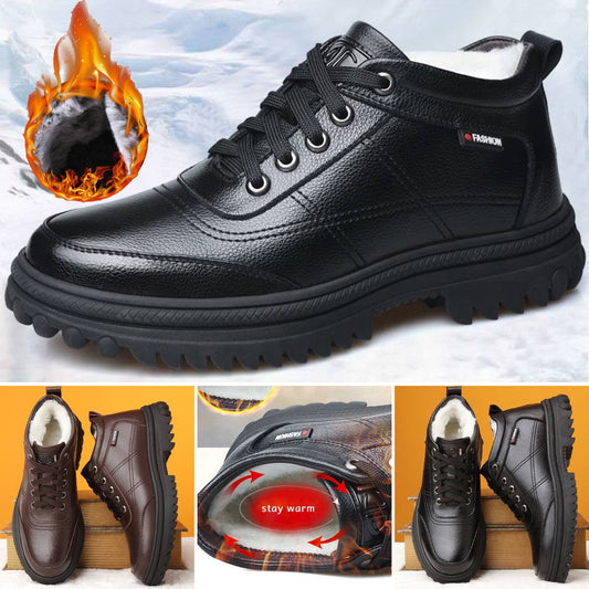 【39-44】Debele i tople zimske muške kožne čizme s debelim đonom