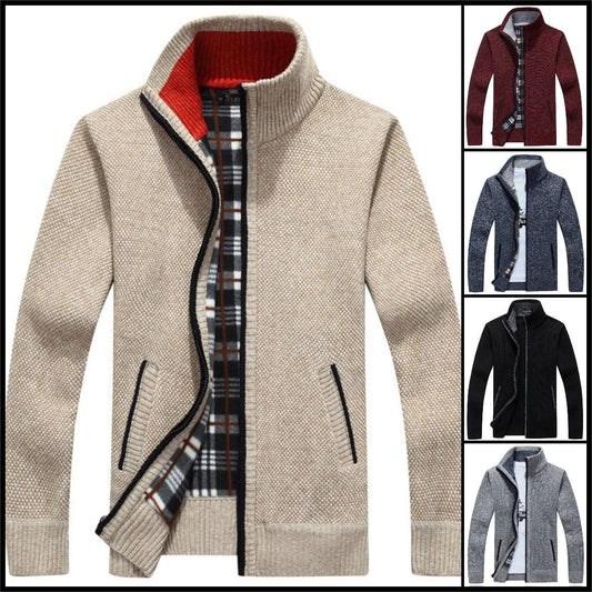 【M~3XL】Męski luźny sweter z zamkiem błyskawicznym w dużym rozmiarze