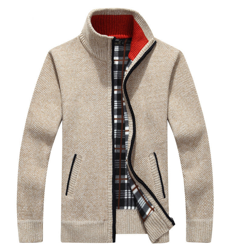 【M~3XL】Męski luźny sweter z zamkiem błyskawicznym w dużym rozmiarze