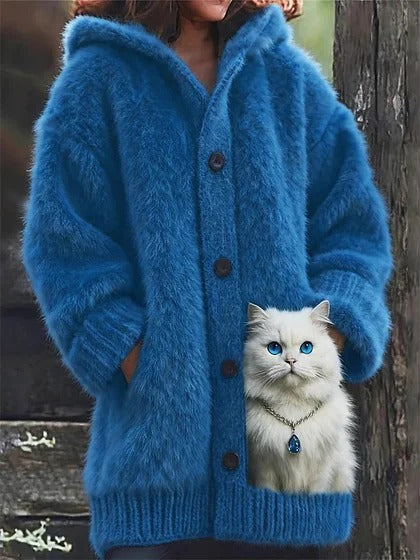 【S-5XL】Eleganten ljubek plašč s kapuco, jesensko/zimski stil