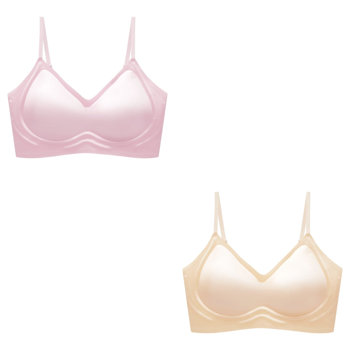 🥰🔥【Dvodelni】【40-100 kg】Brezšivni svileni modrček z mehko oporo in udobjem