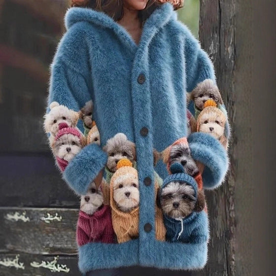 【S-5XL】Eleganten ljubek plašč s kapuco, jesensko/zimski stil