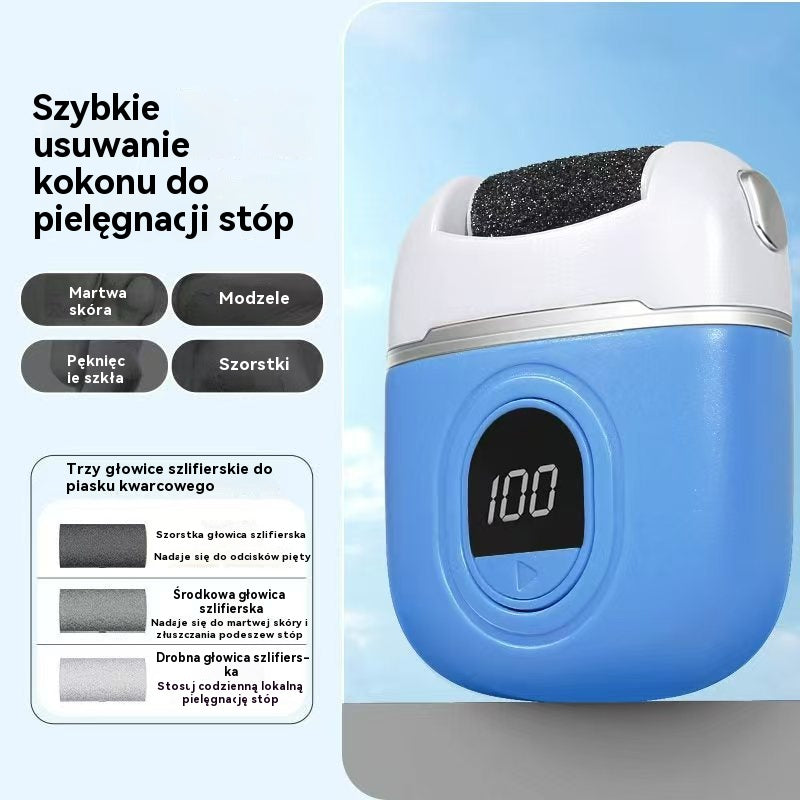 🦶🛁 Nowy elektryczny szlifier do stóp, usuwanie martwej skóry z paznokci, elektryczny szlifier do stóp do pedicure