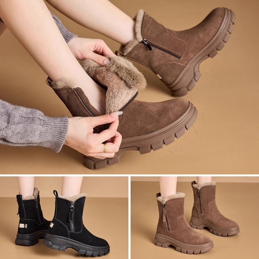 💖⛄️ RABAT OGRANICZONY CZASOWO👢【35-40】Nowa kolekcja jesień-zima 2025, skórzane buty Martin z podszewką, grube i ciepłe.