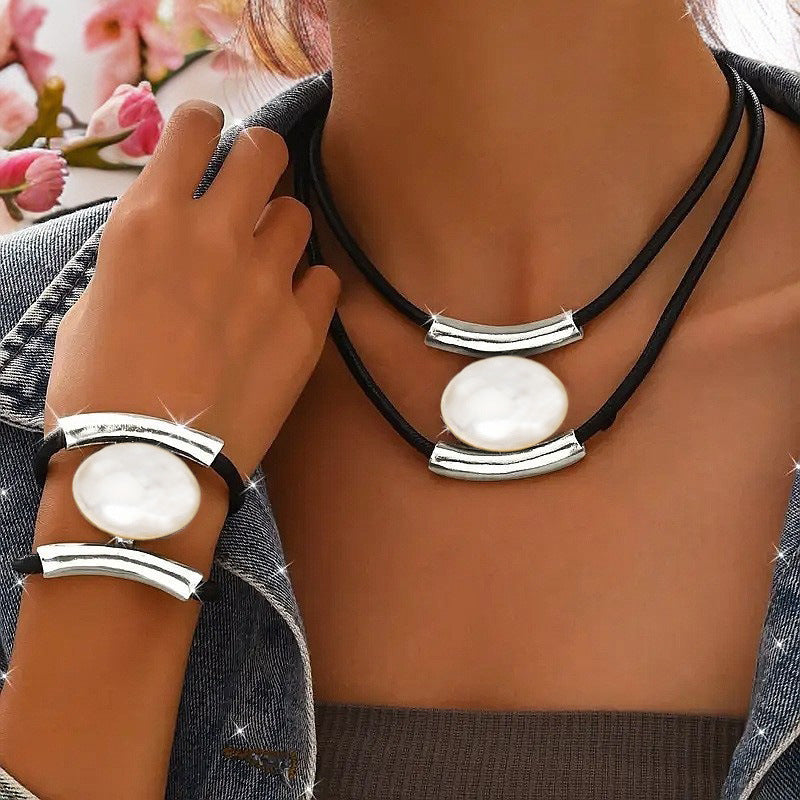 ✨🔥 【Kupite 1, dobijte 1 gratis】【Ogrlica + Nakit za ruke】Set ogrlice i narukvice s dragim kamenjem u boemskom stilu