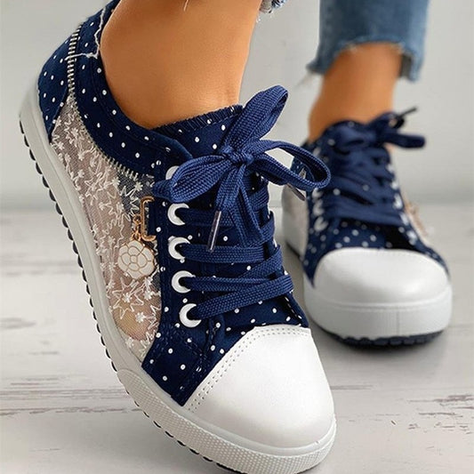 💕【35-42】2025 modne, codzienne koronkowe damskie buty, klasyczne płócienne buty