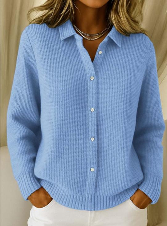 Ženski enobarvni pulover s kardiganom (S-2XL), ohlapno in sproščeno