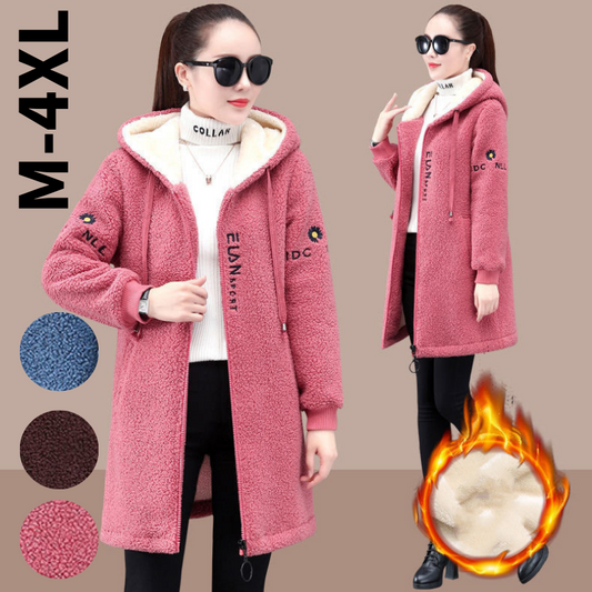 🌺🧥【M~4XL】Χειμωνιάτικο νέο μοντέρνο φαρδύ κομμένο μάλλινο μπουφάν φλις