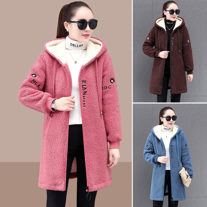 🌺🧥【M~4XL】Χειμωνιάτικο νέο μοντέρνο φαρδύ κομμένο μάλλινο μπουφάν φλις