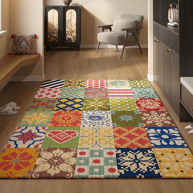 🔥✨【80*120 cm】Otirač za ulaz u perzijskom stilu, neklizajući i otporan na prašinu, kristalni baršun.