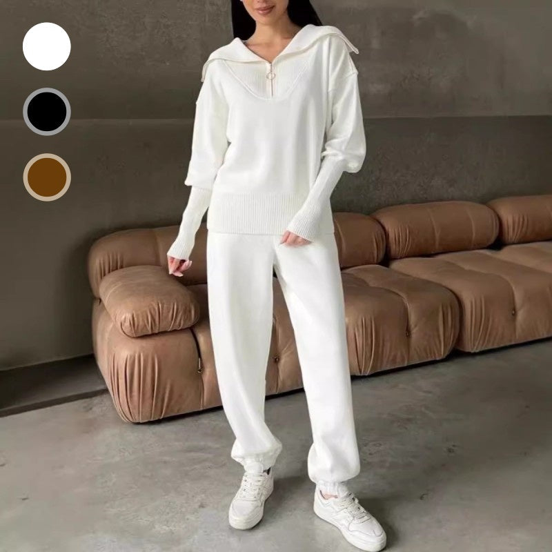 💖 Nov jesensko/zimski ženski dvodelni športni komplet oblačil. 【Jakna s kapuco + hlače】