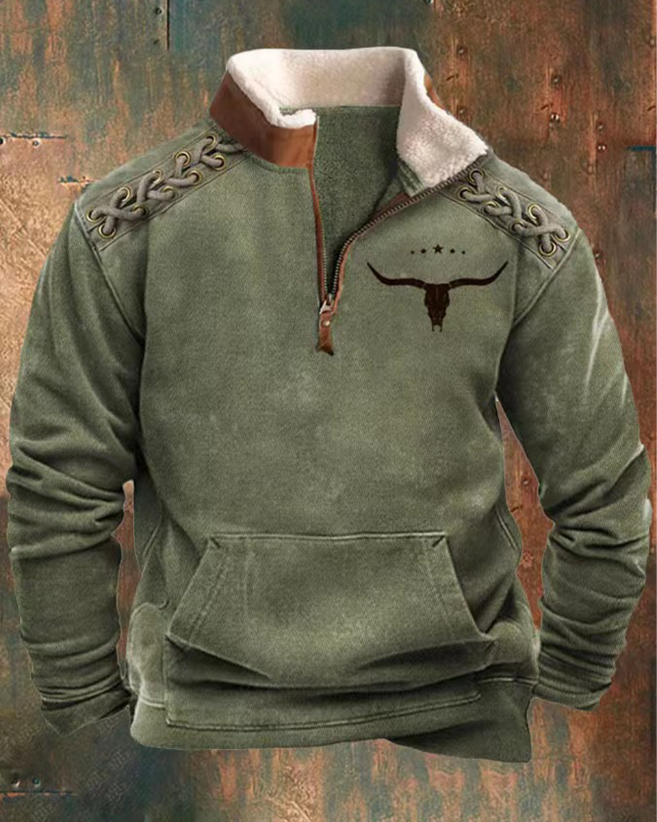 👕【S-4XL】2025-ös őszi-téli férfi divatos, meleg hosszú ujjú pulóver 3D nyomattal