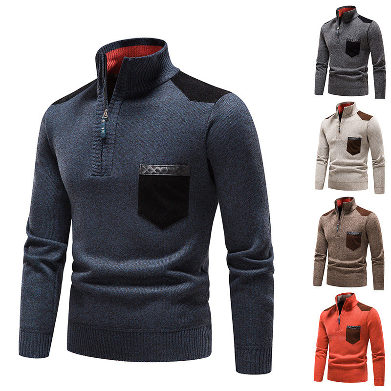 ❤️‍🔥【M-3XL】Męski sweter na co dzień, jesień/zima, zapinany na zamek