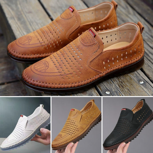 👟【Darmowa wysyłka】Ręcznie wykonane skórzane męskie buty outdoorowe casual