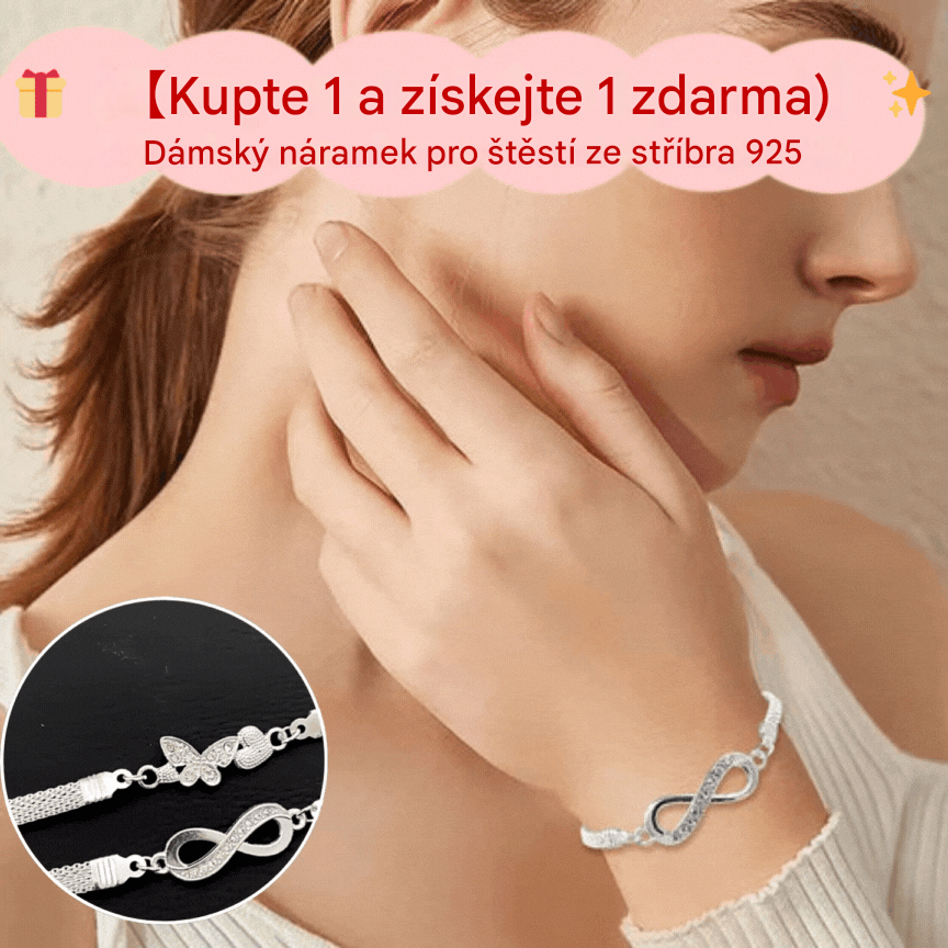 【🎁Kupte jeden, druhý dostanete zdarma】✨Dámský stříbrný náramek pro štěstí