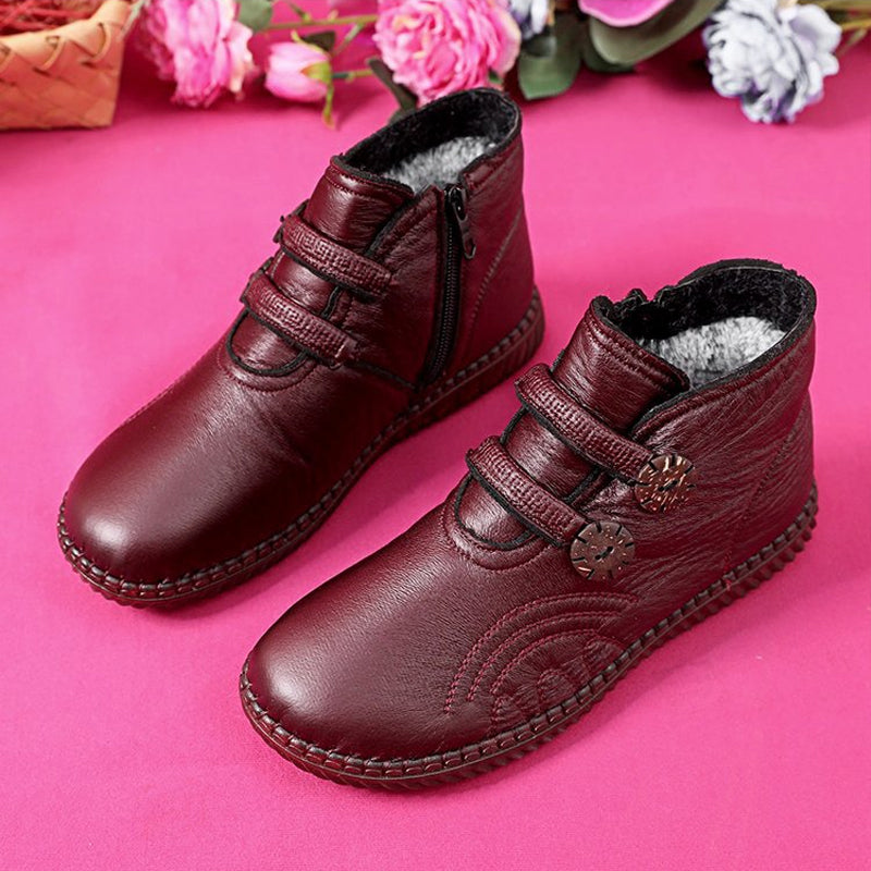 💥【35-40】Ženske ručno rađene kožne, pamučne, neklizajuće cipele za jesen i zimu