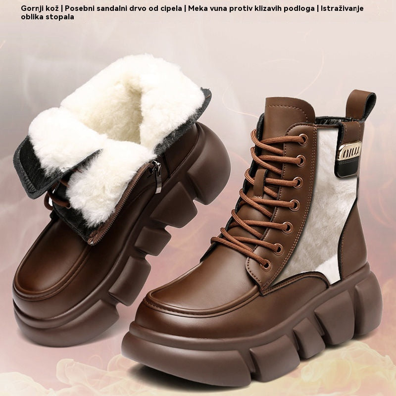 👢【35~40】Ženske čizme od mekane prave kože i vune