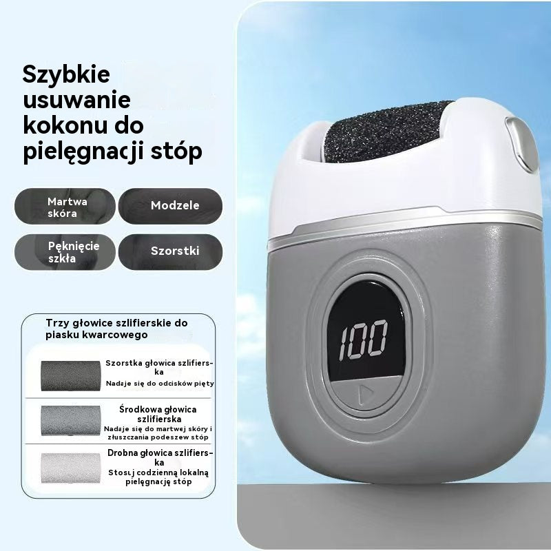 🦶🛁 Nowy elektryczny szlifier do stóp, usuwanie martwej skóry z paznokci, elektryczny szlifier do stóp do pedicure