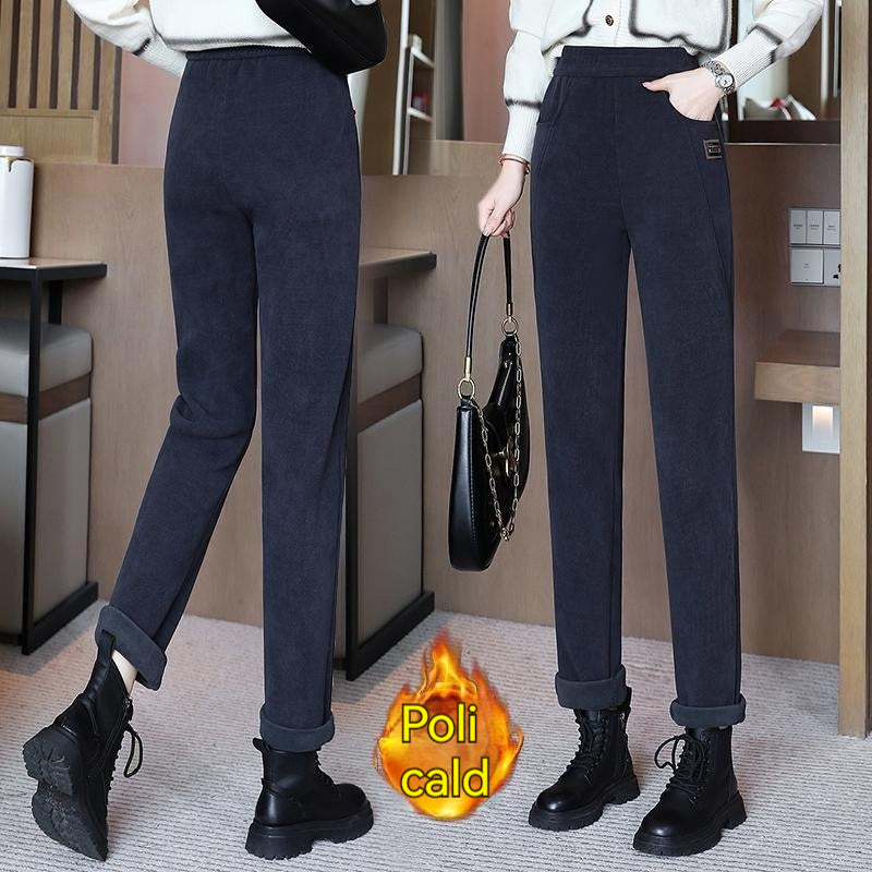 🎁👖Nowe jesienno-zimowe spodnie dresowe z aksamitu z grubym brzegiem 2025