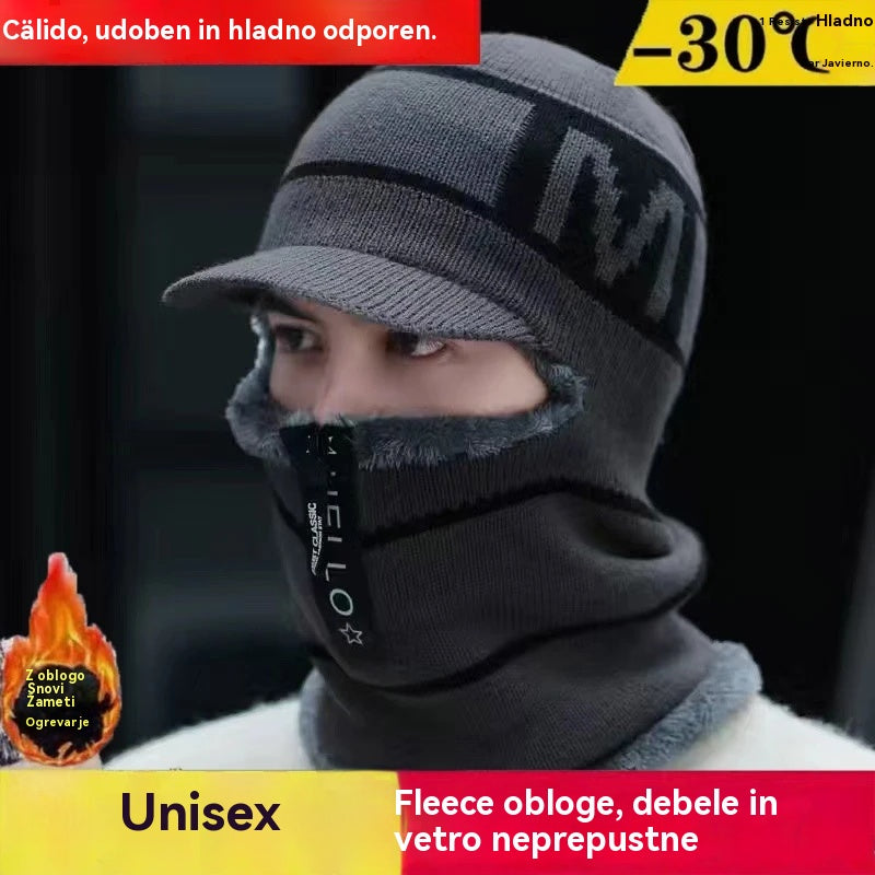 🔥 Enodelna debela volnena kapa, odporna proti vetru, za uporabo na prostem.