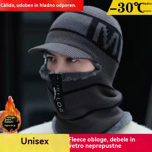 🔥 Enodelna debela volnena kapa, odporna proti vetru, za uporabo na prostem.