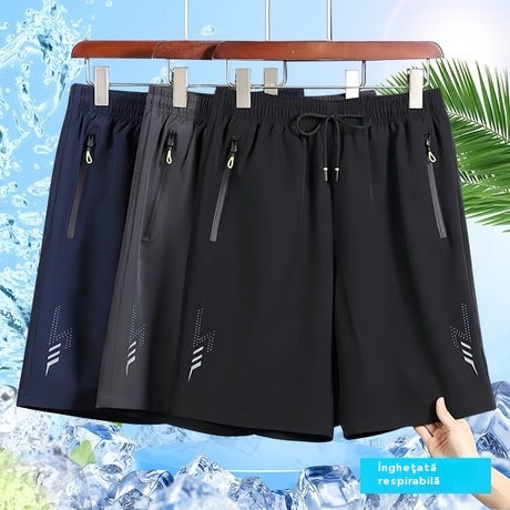 【Zestaw 3-częściowy】Męskie, codzienne, szybkoschnące, jedwabne spodenki, nowe na lato