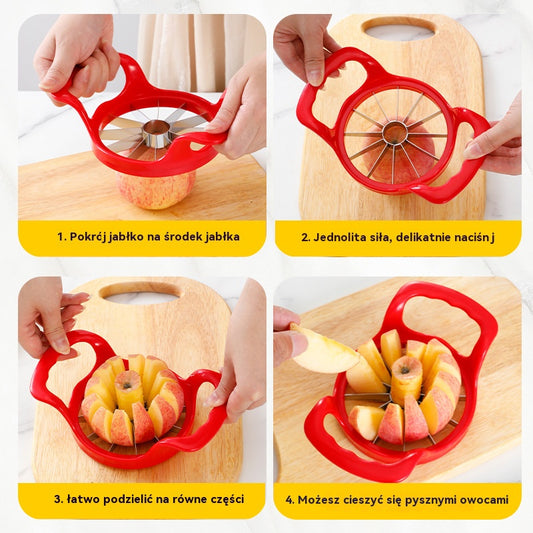 ✅🍏 Wielofunkcyjna krajalnica do owoców 2 w 1 — tnie i usuwa gniazda nasienne jednym ruchem