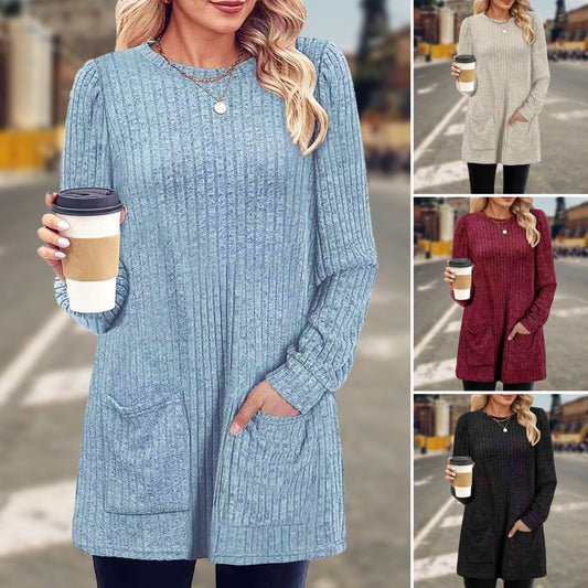 🌸💟【Časovno omejen popust】🔥【M-5XL】Nova jesensko/zimska majica z okroglim izrezom