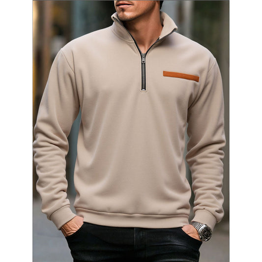 🔥 Stylowe męskie bluzy z zamkiem błyskawicznym i długimi rękawami❤️【50-100 kg】