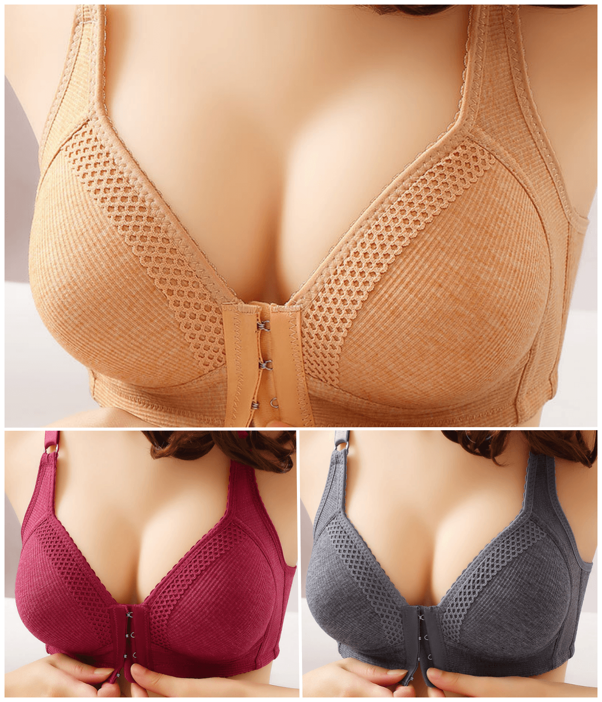 👍👍Ograniczona czasowo zniżka🌺【3 sztuki】👙 Wysokiej jakości bezszwowy biustonosz push-up, modny, antypoślizgowy-4205951