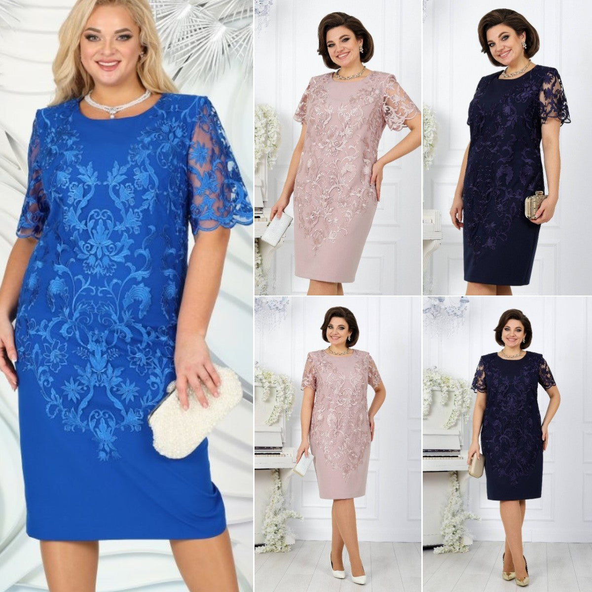 【S-3XL】 2025 Nowa modna koronkowa sukienka, klasyczny design, elegancka i prosta